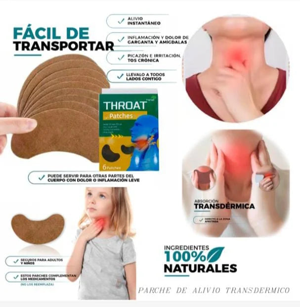 PAK6 Parches alivios de Garganta.