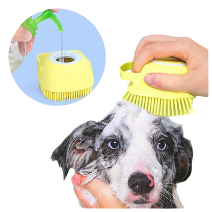 Cepillo Jabonero Masaje Para Mascota