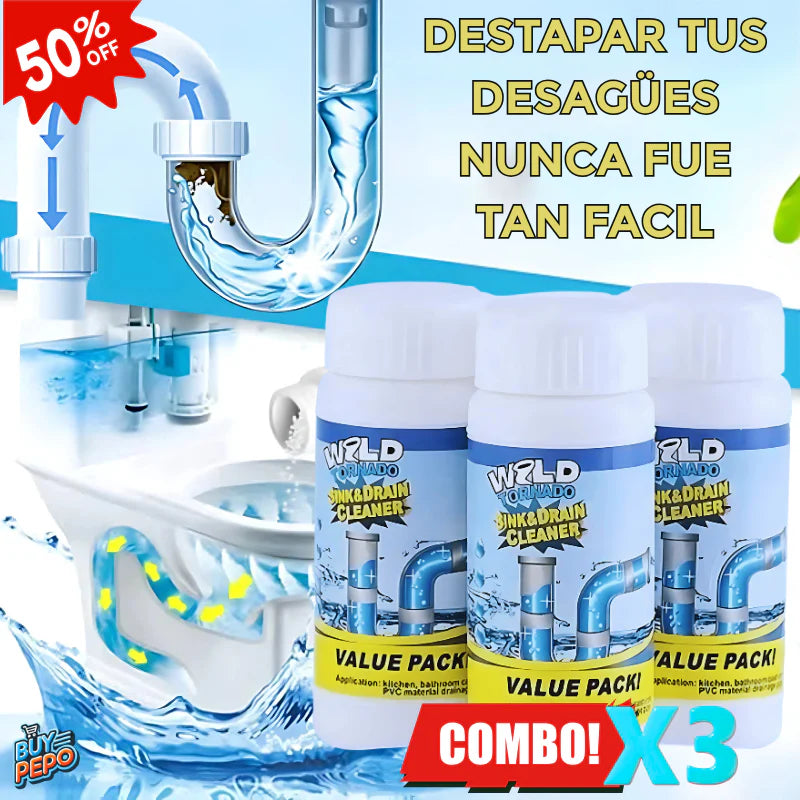 3 Limpiador de Drenaje 110g Destapador.