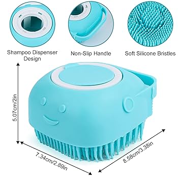 Cepillo Jabonero Masaje Para Mascota