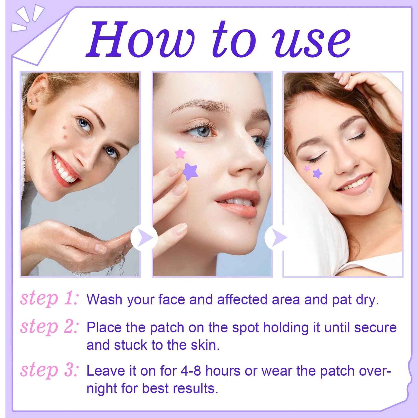 Parche Para Acné Diseño Estrella Y Corazones ⭐⭐⭐⭐